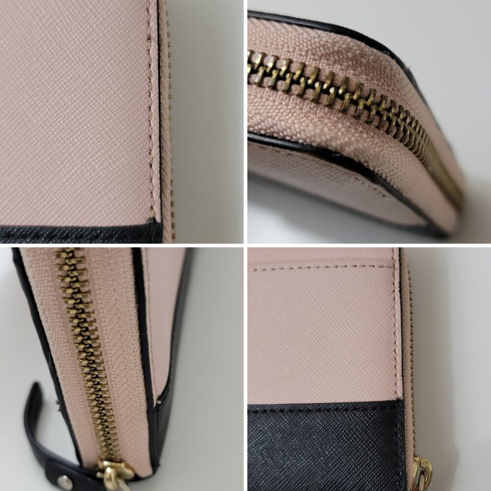 Kate Spade Laurel Way Neda Continental Saffiano Leather Zip-Around Wallet Pink - Picture 6 of 8